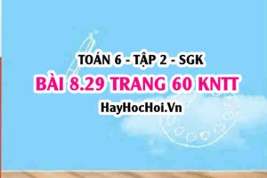 Bài 8.29 trang 60 Toán 6 Tập 2 Kết nối tri thức